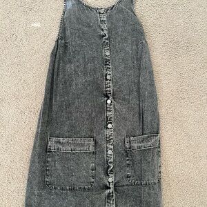 Free People Charcoal Denim Dress